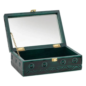 Anna + Nina - Caja de joyas de madera Tide | Verde