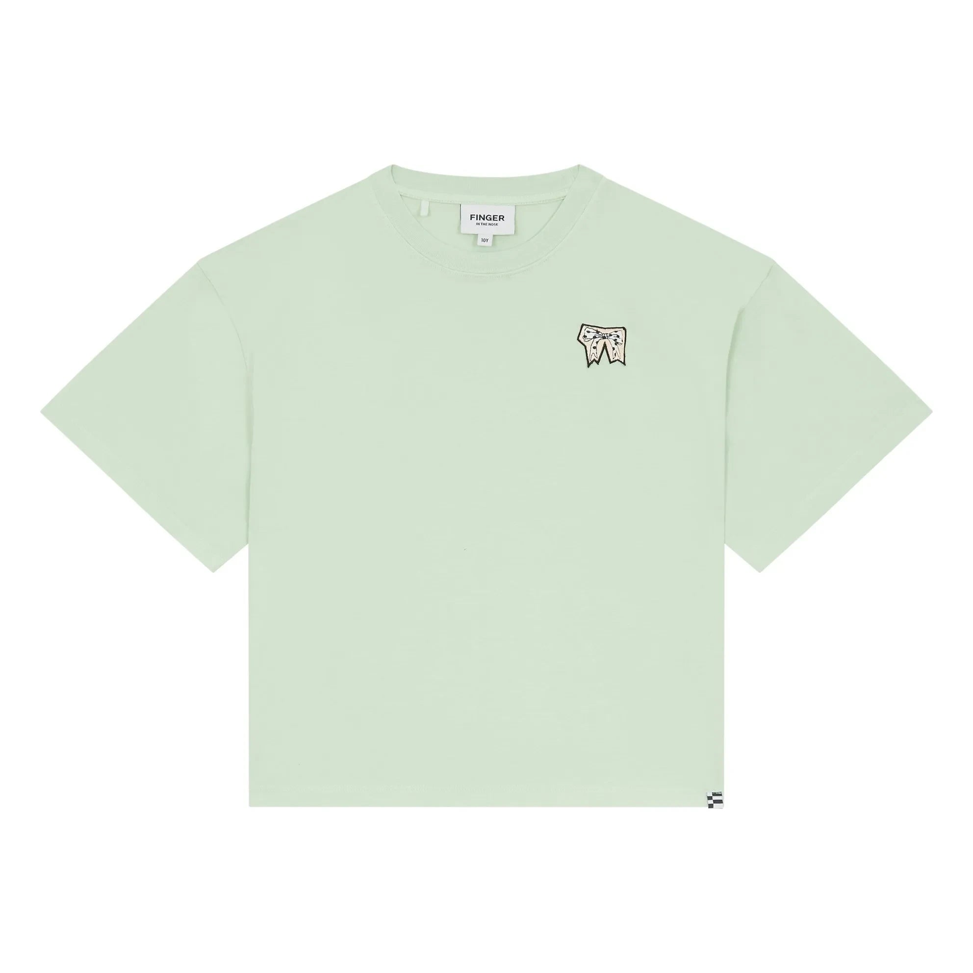 Dedo en la nariz - Camiseta oversize de algodón orgánico Filo | Verde agua