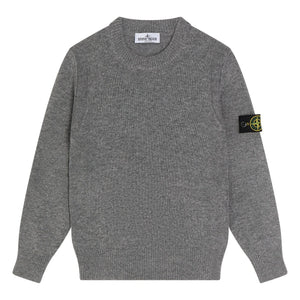 Stone Island - Jersey de lana con logo | Gris