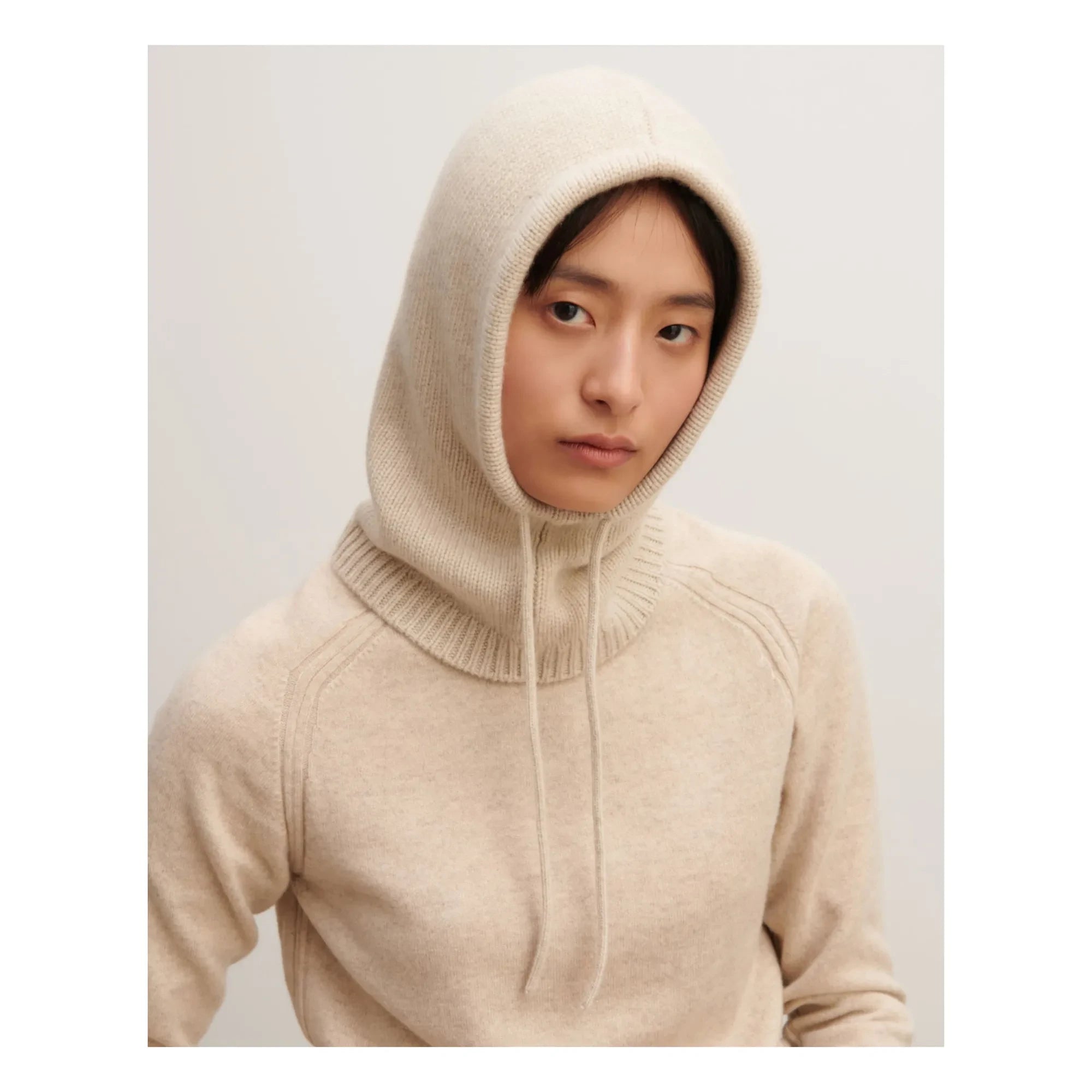 Bompard - Balaclava de cachemira con cordones | Avena
