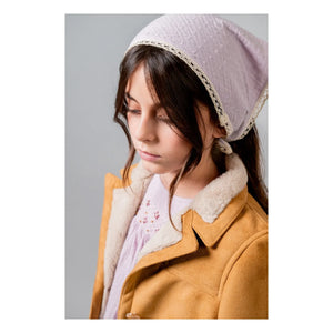 birinit - Organik Pamuk İşlemeli Feston Bandana | Mauve