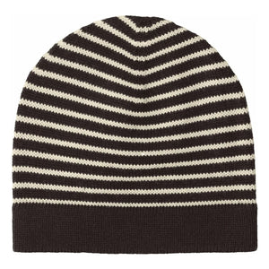 FUB - Gorro de lana merino a rayas | Marrón
