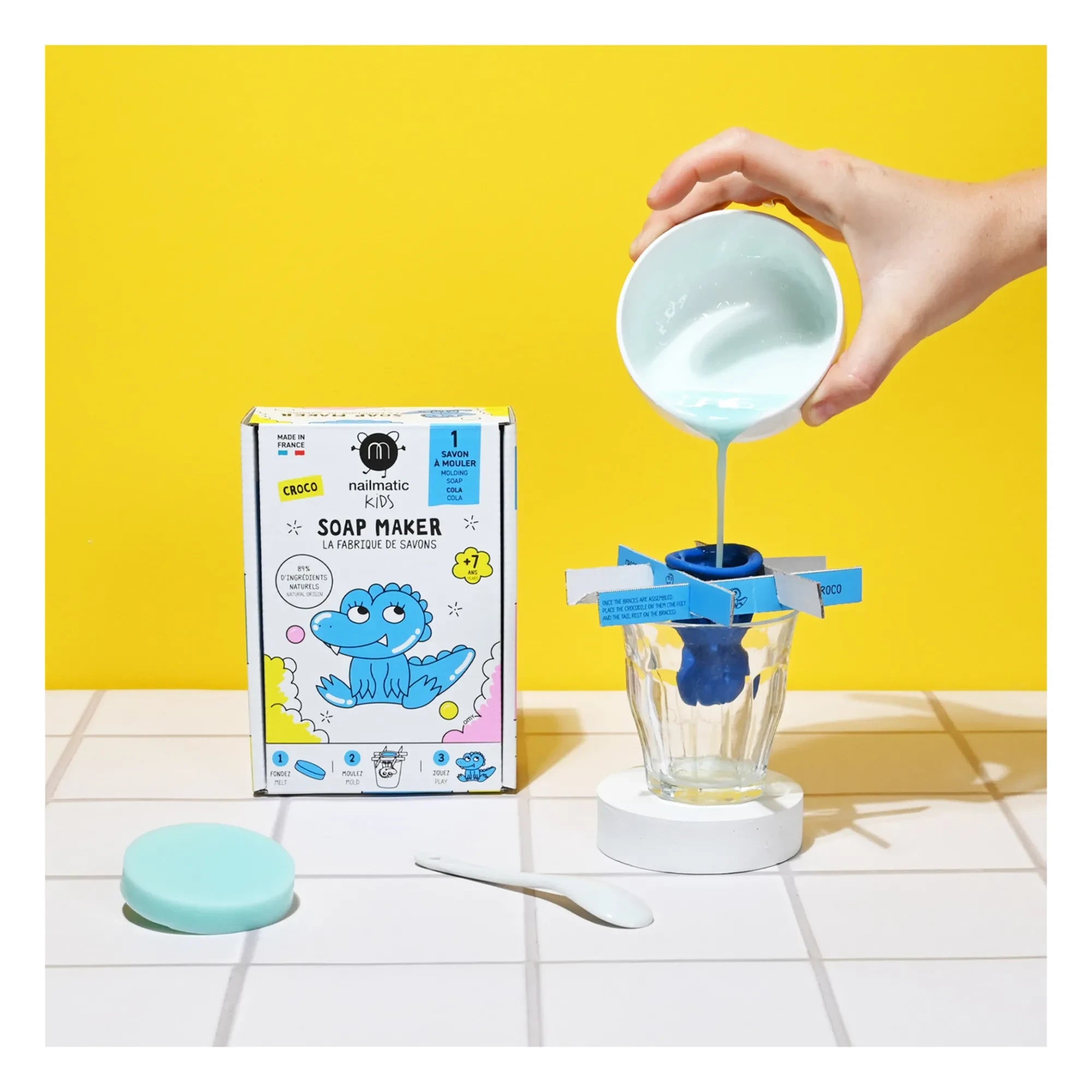Nailmatic Kids - The Soap Factory Set - Edición Cocodrilo - 1 jabón | Azul