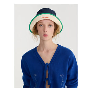 Bobo Choses - Gorra de algodón reciclado con bloques de color | Azul