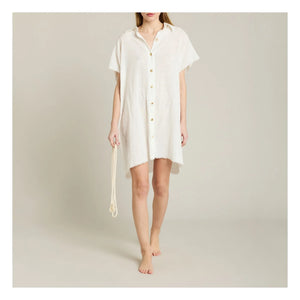 Maison Saint Julien - Vestido de gasa de algodón Paros | Crudo