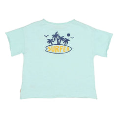 Búho - Camiseta de surf de algodón orgánico | Aqua