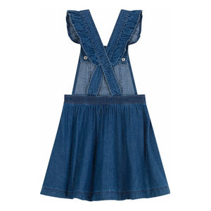 Petit Bateau - Vestido peto vaquero de algodón orgánico | Azul vaquero