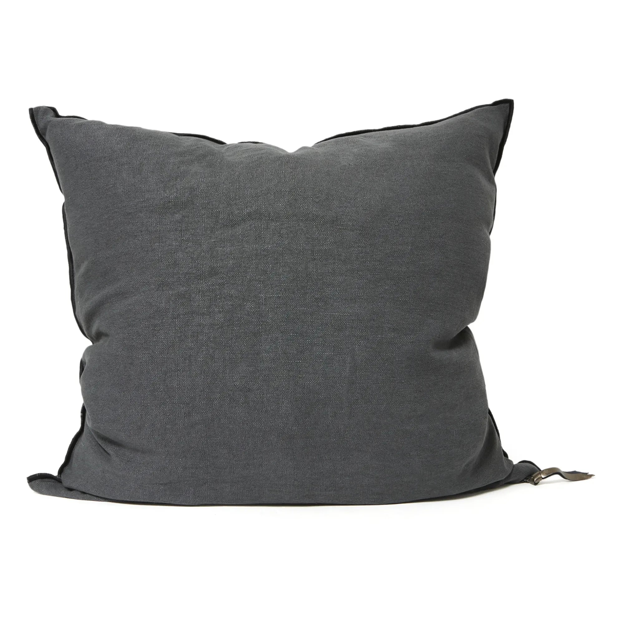 Maison de Vacances - Vice Versa Black Line Almohada de lino lavado a la piedra | Carbón