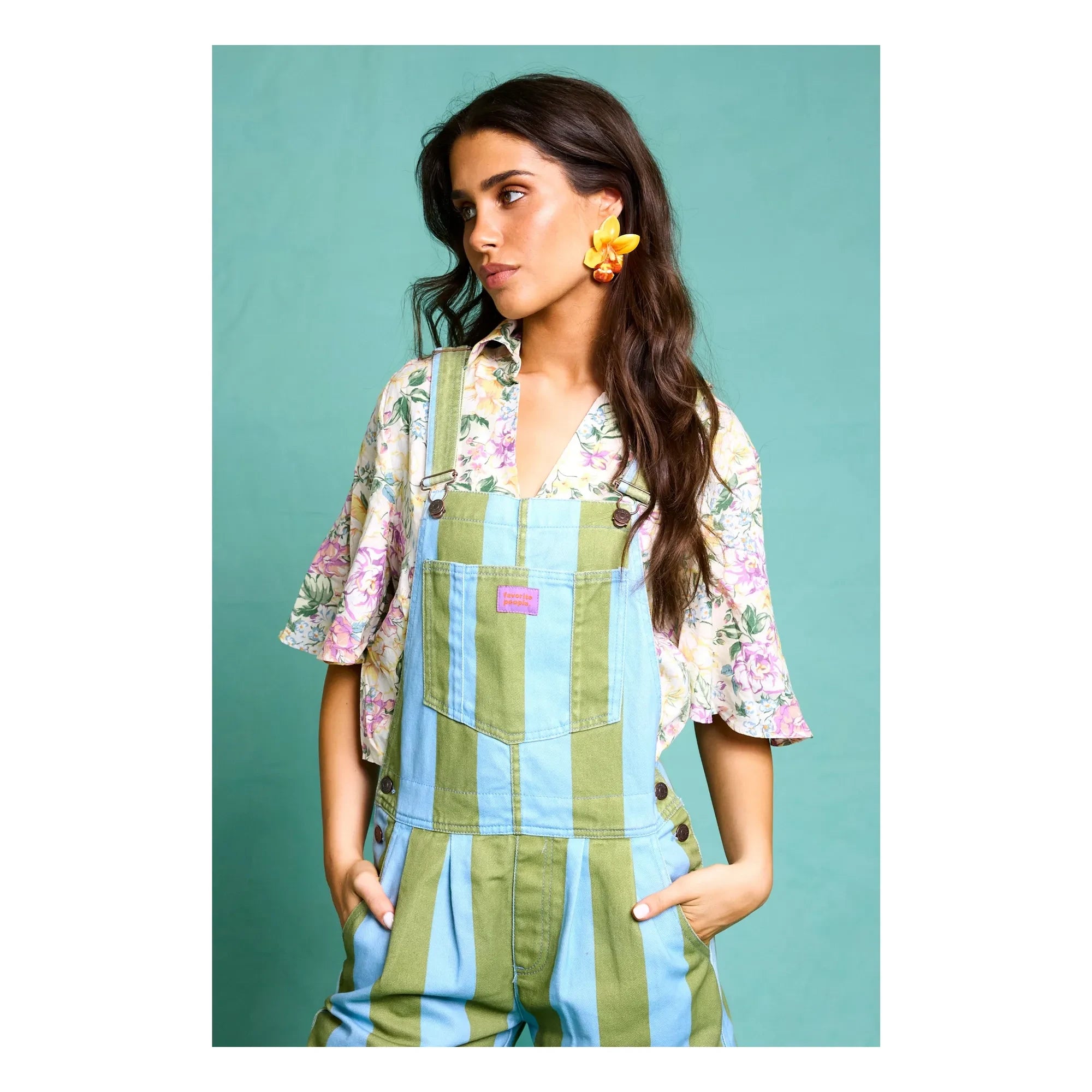 Favorite People - Petos Cortos de Rayas Ravioli - Colección Mujer | Olive