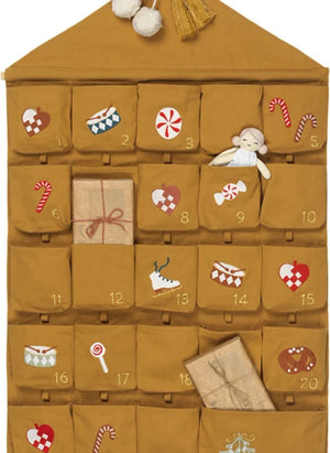 Fabelab - Calendario de Adviento de Algodón Bordado | Mostaza