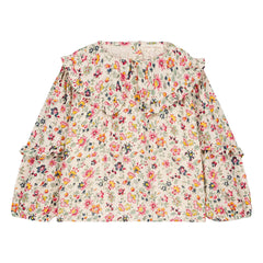 Louise Misha - Blusa de algodón orgánico Cleo Fleurie | Crema