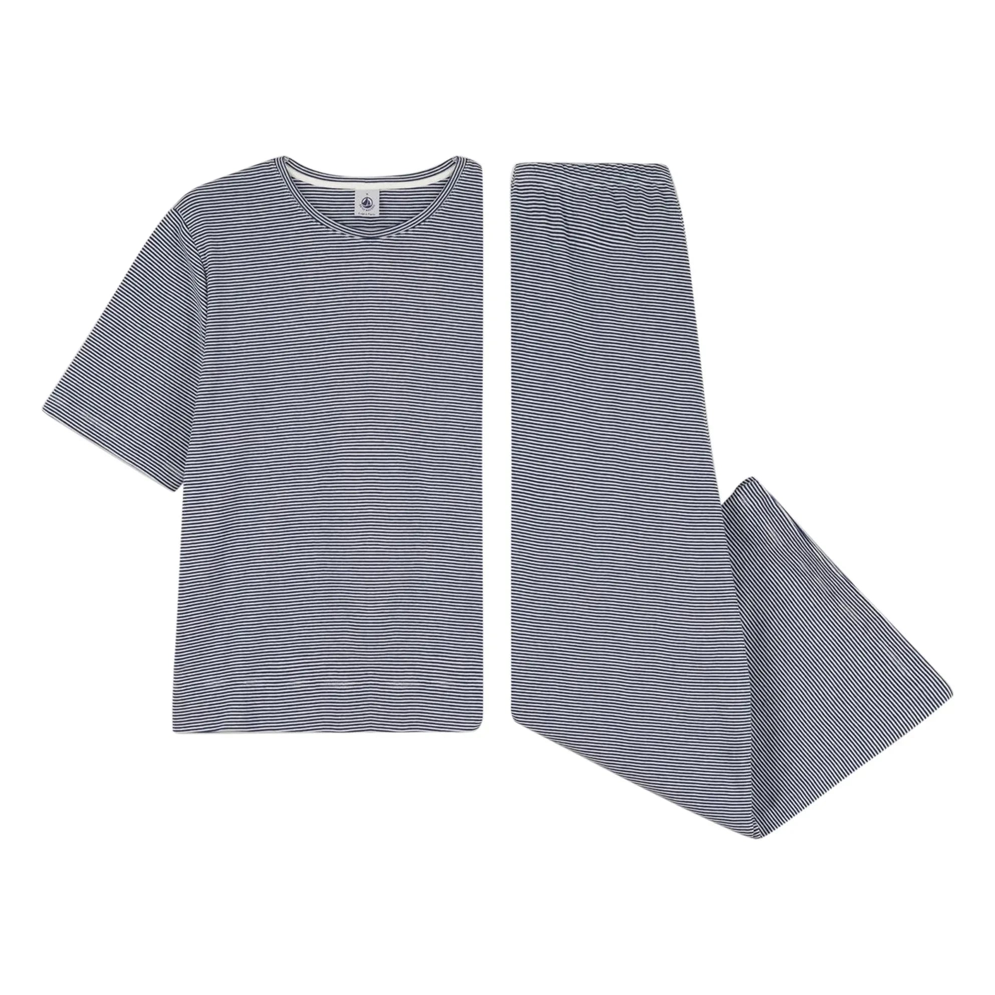 Petit Bateau - Conjunto de Pijama Milleraies - Colección Mujer | Azul marino