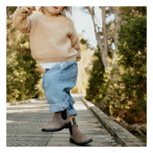 Blundstone - Botines Chelsea Nobuk Engrasado | Beige