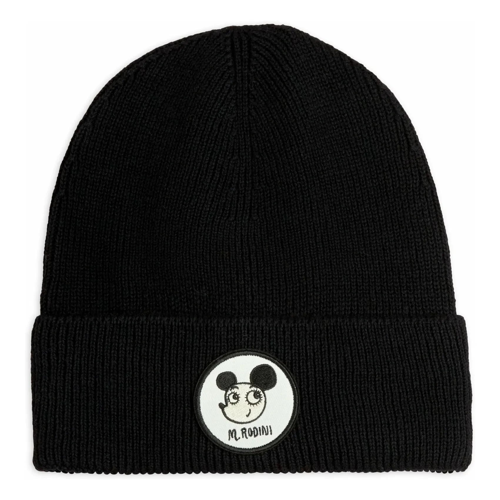 Mini Rodini - Gorro Ritzratz de algodón orgánico | Negro