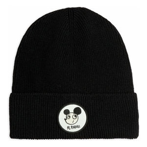 Mini Rodini - Gorro Ritzratz de algodón orgánico | Negro