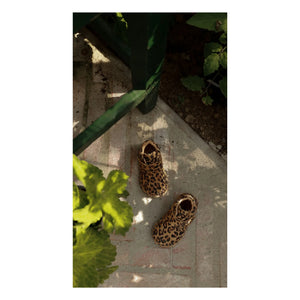Petit Nord - Botines deportivos con estampado de leopardo y borde ondulado | Marrón