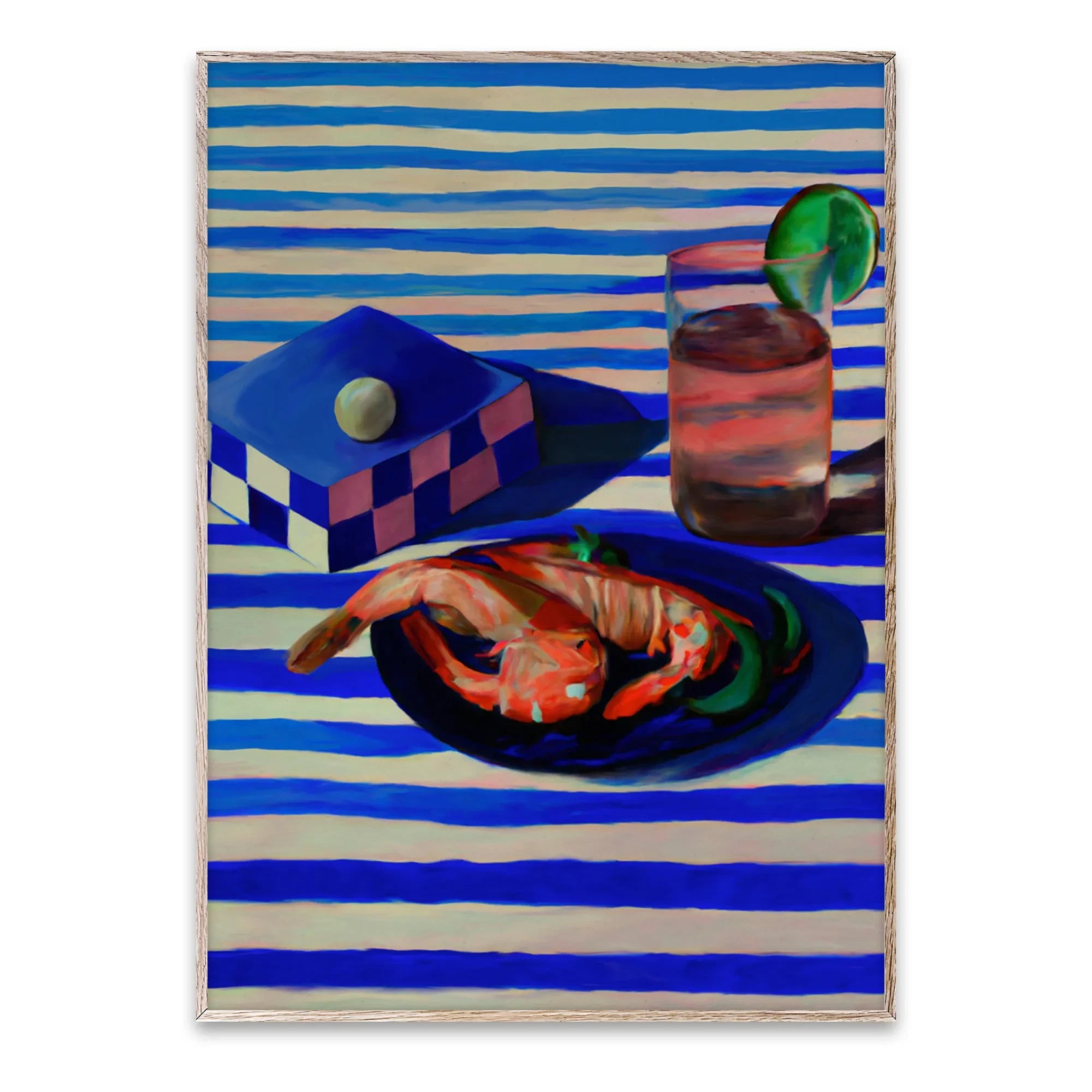 Paper Collective - Póster Gambas y Rayas de Misfitting Things | Azul
