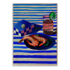 Paper Collective - Póster Gambas y Rayas de Misfitting Things | Azul