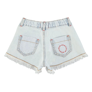 Piupiuchick - Pantalones cortos vaqueros desgastados | Azul lavado