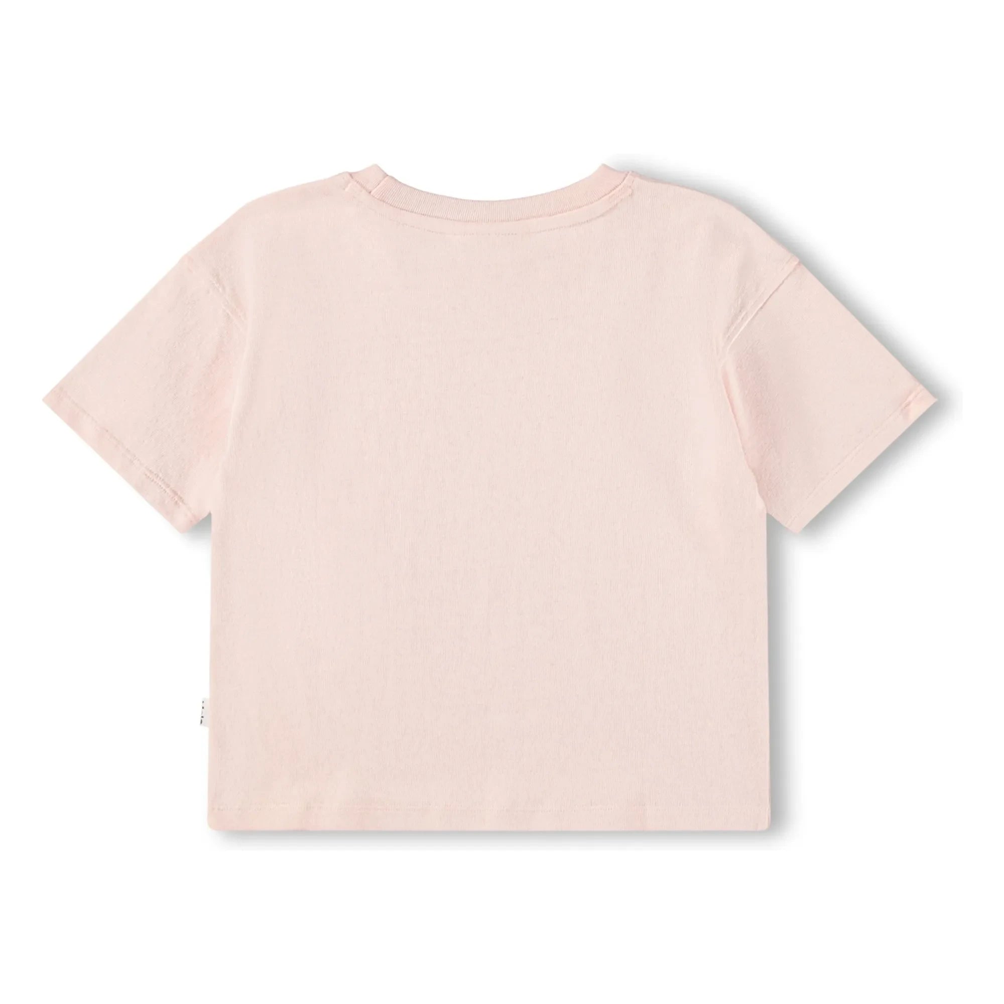 Molo - Camiseta de Algodón Orgánico Reinette Corazón | Rosa Pálido