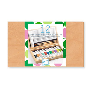 Djeco - Set de artista - 12 gouaches