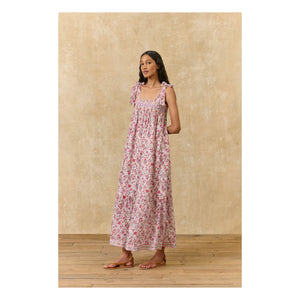 Louise Misha - Vestido de algodón orgánico Marcelette | Rosa