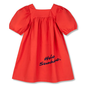 Wynken - Vestido plano mullido | Rojo