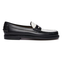 Sebago - Mocasín Clásico Dan Bicolor | Negro/Blanco