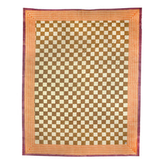 Doing Goods - Bolsa tote de algodón con diseño Checkmate | Mostaza