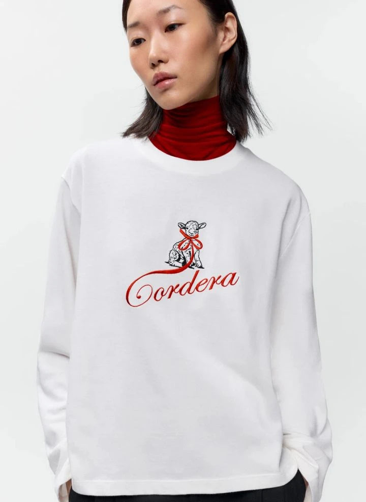 Cordera - Camiseta de Algodón Orgánico Cordera | Blanca