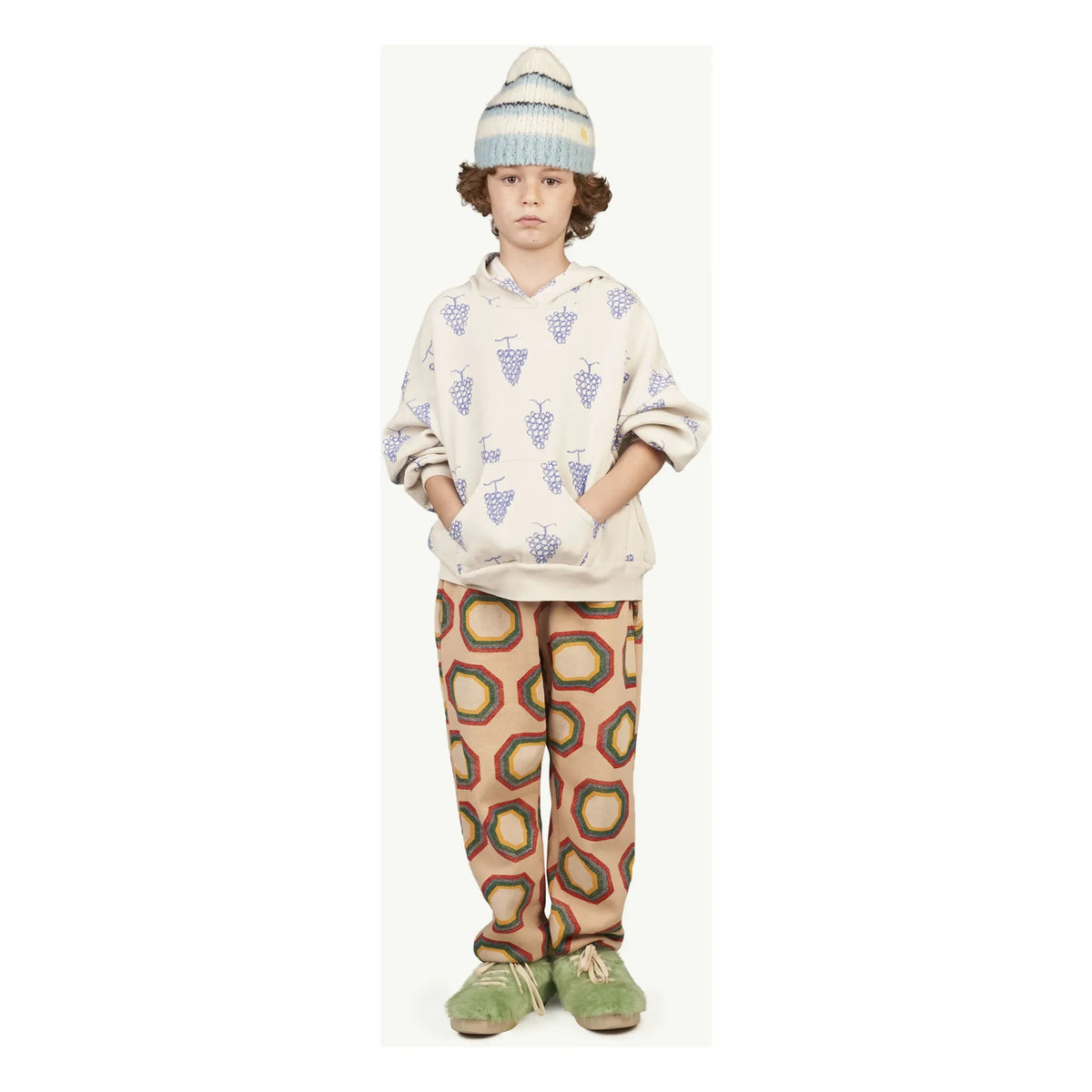 The Animals Observatory - Gorro de lana con rayas Pony | Azul claro