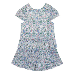 Tartine et Chocolat - Conjunto de blusa y pantalón corto Liberty | Blanco