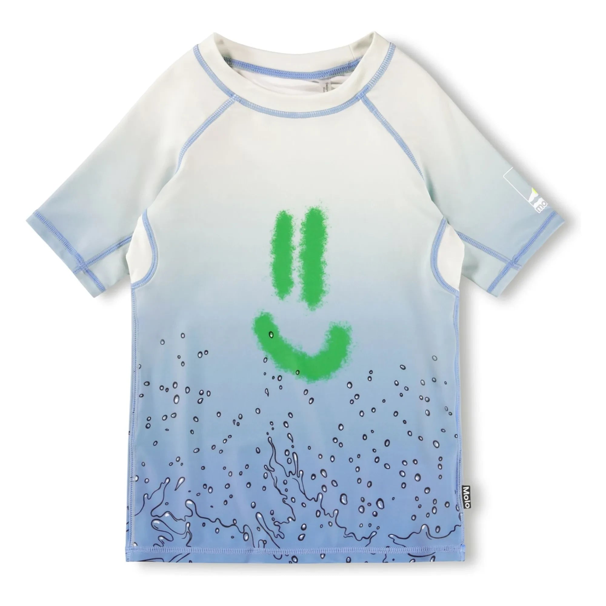 Molo - Camiseta de protección UV Neptune Splash de fibras recicladas | Azul claro