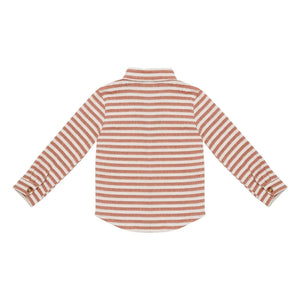 Donsje - Camisa de Algodón Orgánico a Rayas Leom | Crudo