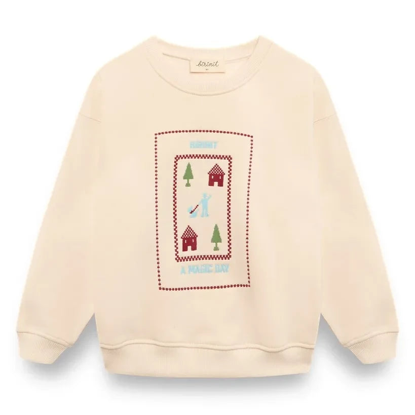 birinit - Sudadera de algodón orgánico Magic Day | Ivory