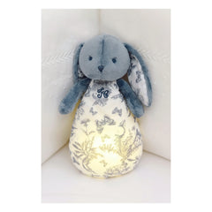 Tartine et Chocolat - Luz nocturna de peluche Augustin el conejo Toile de Jouy | Azul