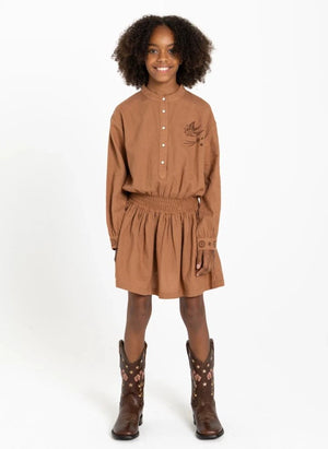 Hundred Pieces - Vestido Enoha Yıldız | Marrón