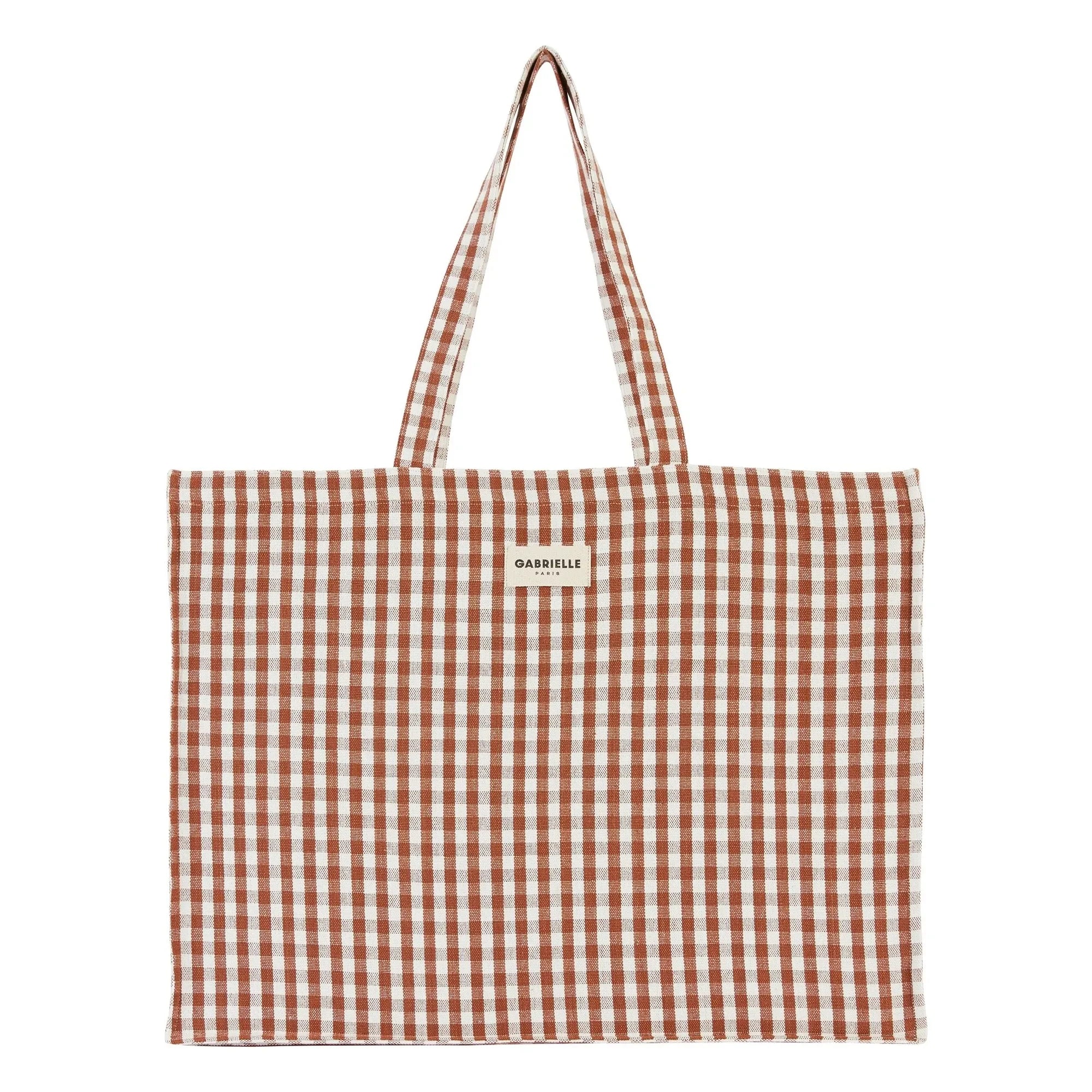 Gabrielle Paris - Bolsa de fin de semana a cuadros Moka | Mocha