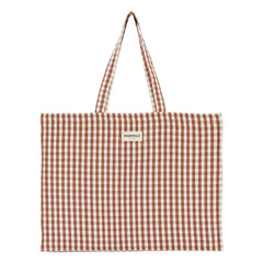Gabrielle Paris - Bolsa de fin de semana a cuadros Moka | Mocha