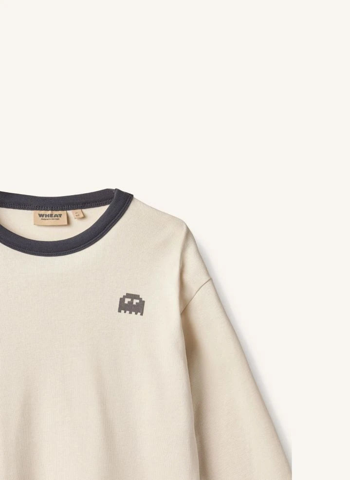 Wheat - Calvin Fantôme camiseta de algodón orgánico | Blanco roto