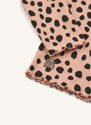 Liewood - Nieve Leopar Camiseta de Manga Larga de Algodón Orgánico | Rosa Claro