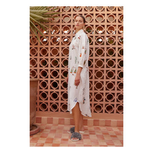 Alémais - Vestido bordado Mina | Blanco