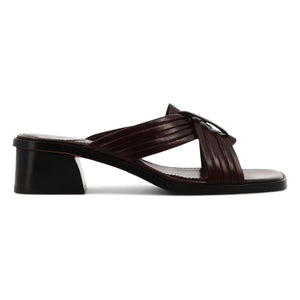 Socque Paris - Sandalias de cuero Janis | Chocolate