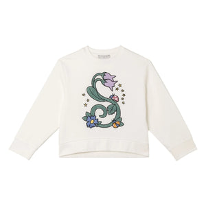 Stella McCartney Kids - Sudadera de flores de algodón orgánico | Marfil