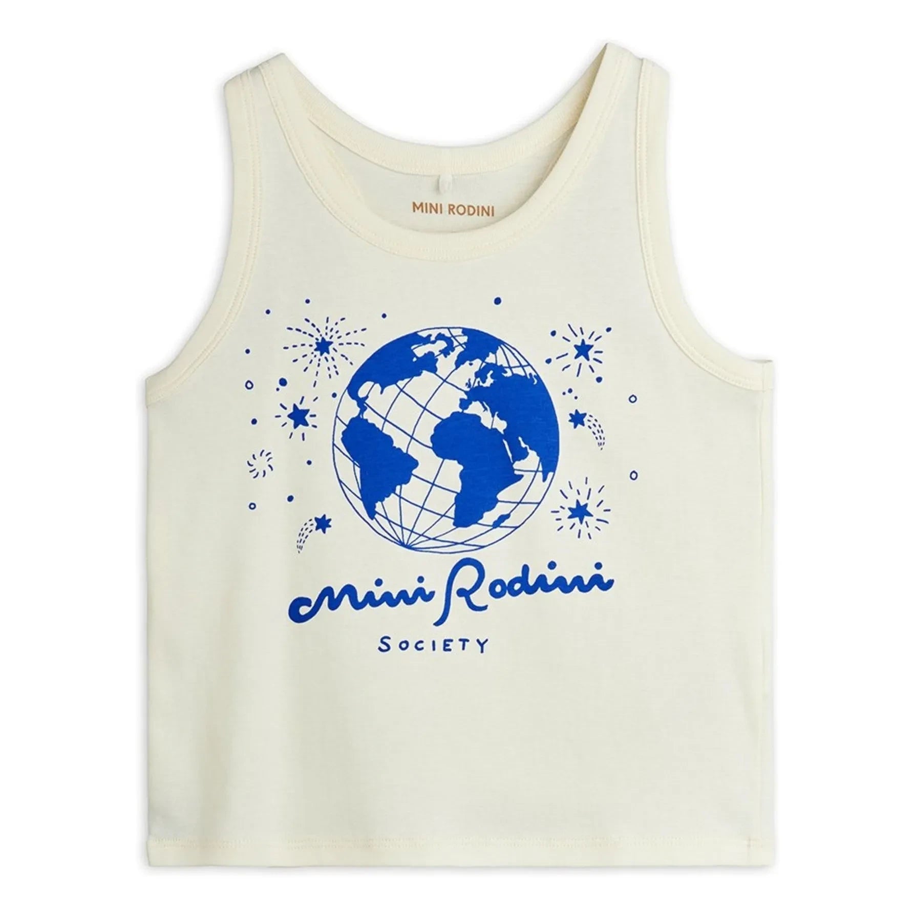 Mini Rodini - Camiseta de tirantes Society de algodón orgánico con certificación GOTS | Crudo