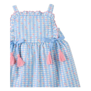 Gingersnaps - Vestido azul empolvado con lazos
