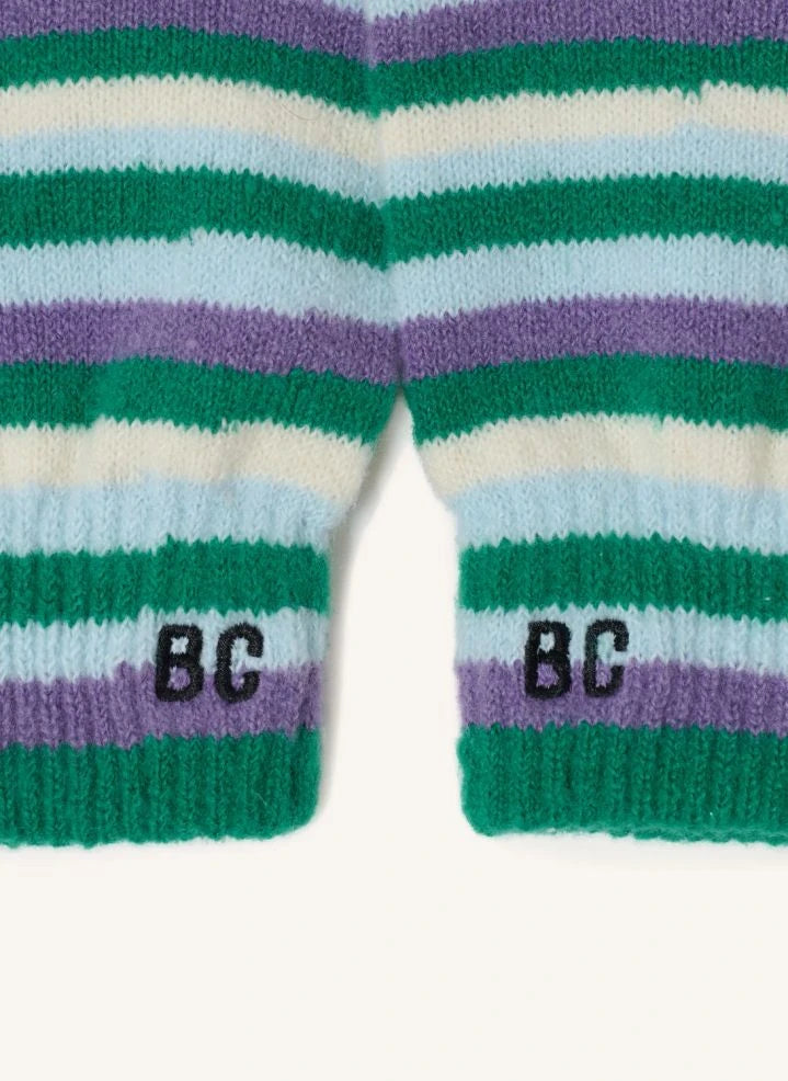 Bobo Choses - Guantes a rayas | Azul claro