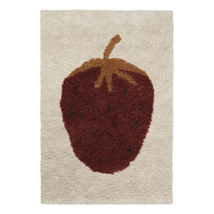 Ferm Living Kids - Alfombra de Lana con Fresa Fruiticana
