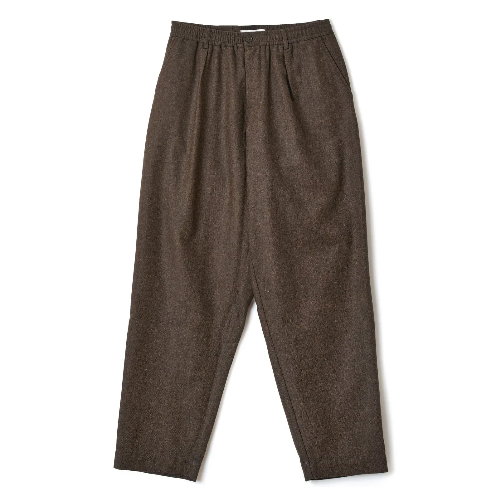 Universal Works - Pantalón plisado de algodón | Marrón oscuro