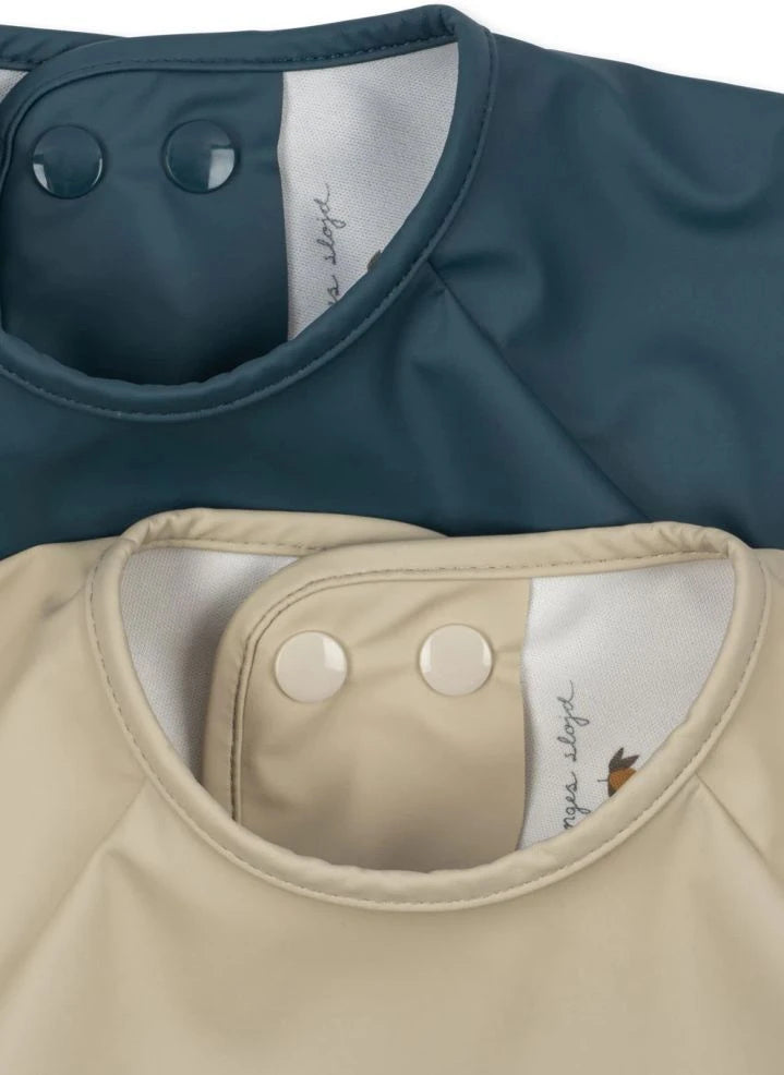 Konges Sløjd - Babero de bebé con recubrimiento - Set de 2 | Verde